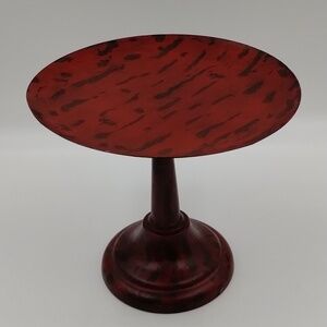 Rustic Folk Art Metal Cake stand Decor Stand Red